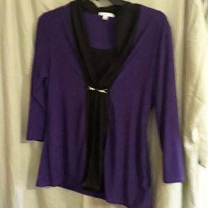 Puple and black blouse